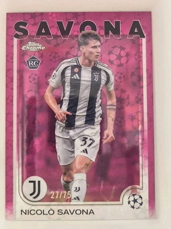 Nicolò Savona  Topps Chrome UCL Pink RC /75